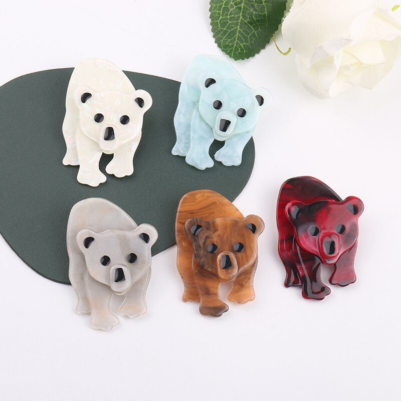 NYN – broche ours mignon bleu rouge blanc pour femmes et enfants , nouvelle fête d'anniversaire en acrylique, meilleurs de noël 5 couleurs