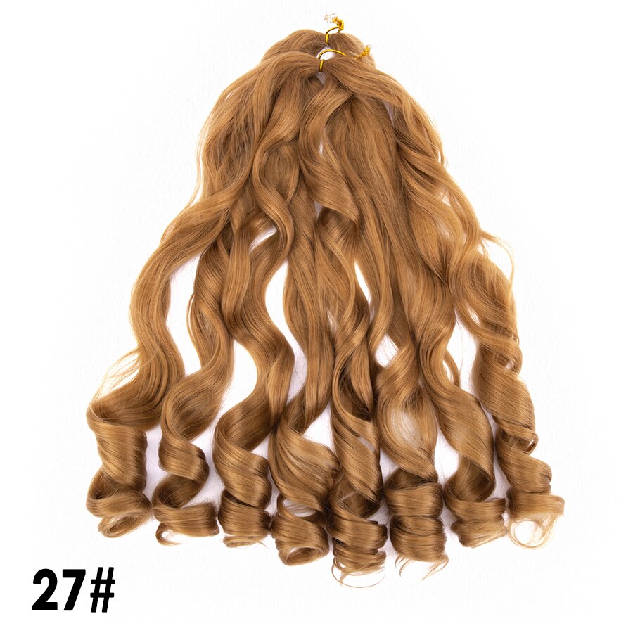 Synthetic Water Wave Braid Crochet Hair Extensions Afro Curly Tress Loose Wave Braiding Hair Bundles Braids Blonde Free Tress: 27