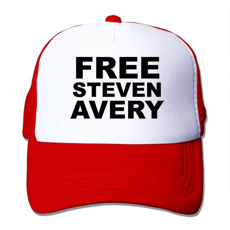 Free Steven Avery Baseball cap men women Trucker Hats adjustable cap: 3-Red