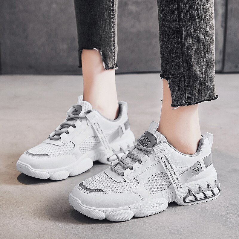 Nowe damskie buty do tenisa 2020 koszyk kobieta siłownia buty sportowe stabilność oddychająca siatka gruba podeszwa trenerzy kobiety buty tenisowe tanie