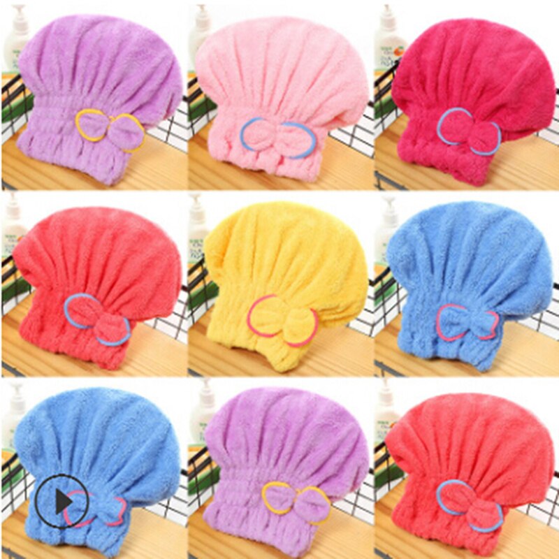 God hygroskopisitet og pusteevne mikrofiber hår turban raskt tørr hår lue innpakket håndkle cap håndkle
