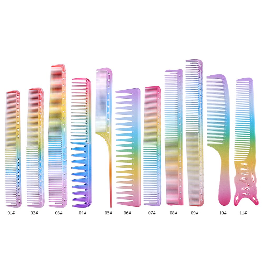 Hair Cutting Styling Classic Accessaries Products Anti-static Double Head Heat Resistant Rainbow Comb Hairdresser