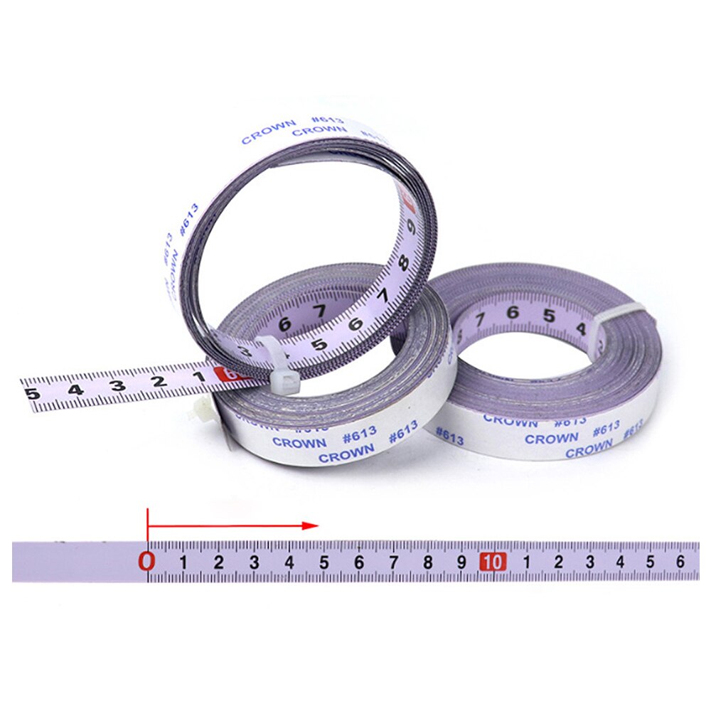 2M Miter Track Tape Measure Self Adhesive Metric Steel Ruler Miter Saw Scale For Router Table Saw Band Saw Woodworking Tool