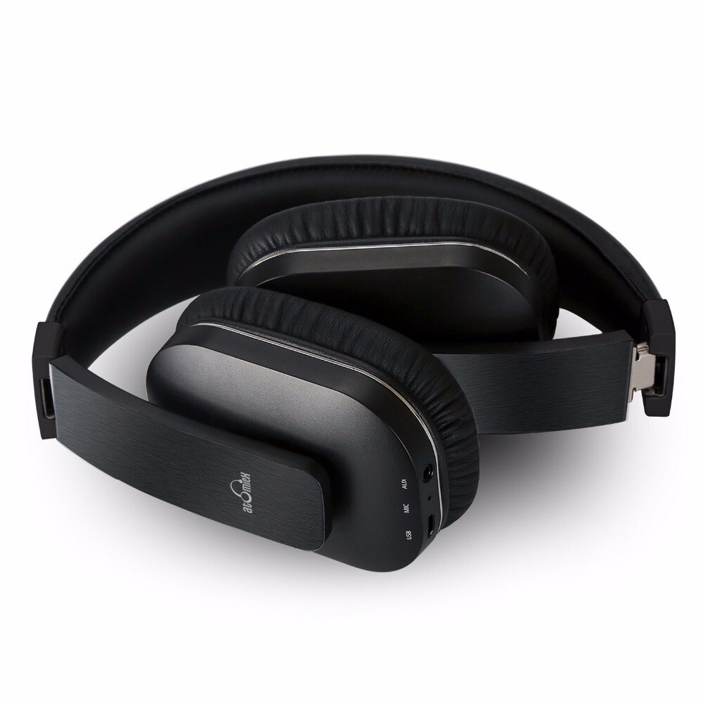 IDeaUSA S204 sur l'oreille pliable sans fil Bluetooth casque réduction de bruit son Surround avec apt-x jusqu'à 14 heures de lecture