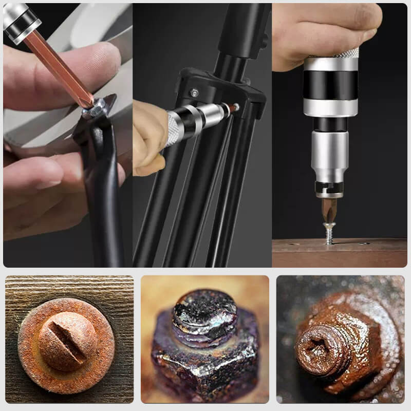 13/12/7PCS Impact Screwdriver Hammer Head Sets with Box Portable Heavy Duty Shock screw Driver Chisel Bits Tools Socket Kit