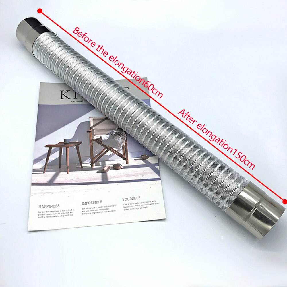 Fireproof gas water heater stainless steel 150mm aluminum strong universal exhaust pipe / extension tube length