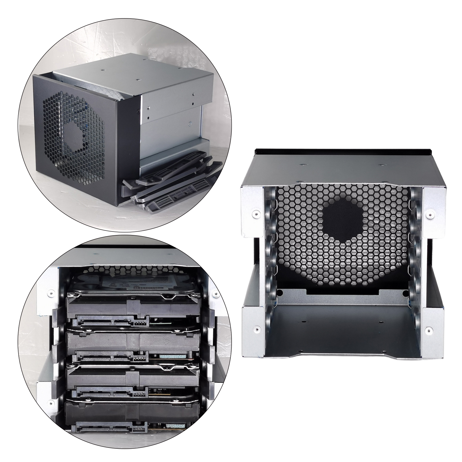 5" 3 x Optical Drive Bays PC Hard Drive Caddy Cage Shelf DIY Chassis Expansion