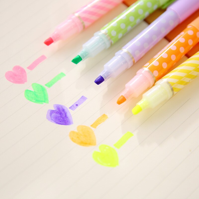 Rotuladores de colores pastel, bonitos puntos, marcadores promocional, , papelería
