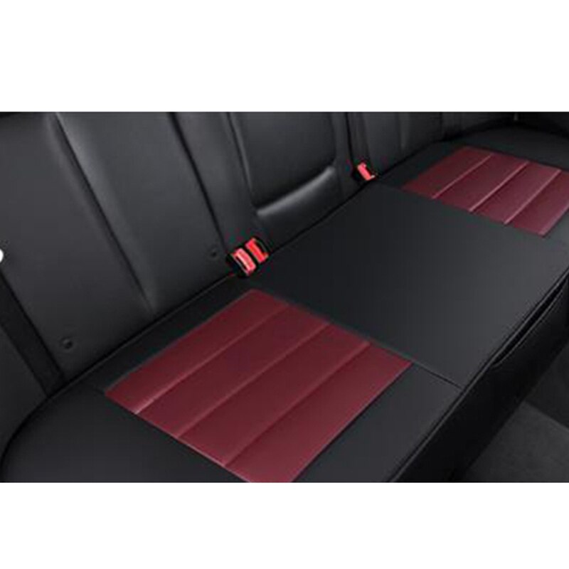 Autostoel all-inclusive auto accessoires PU lederen interieur auto bekleding vier seizoenen universele zitkussen: 1pcs rear red black