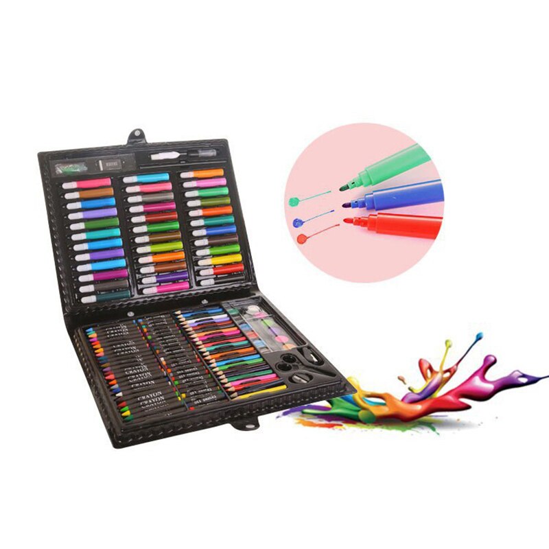 150 Pcs/Set Kids Art Set Children Drawing Set Water Color Pen Crayon Oil Pastel Painting Drawing Tool Art supplies stationery