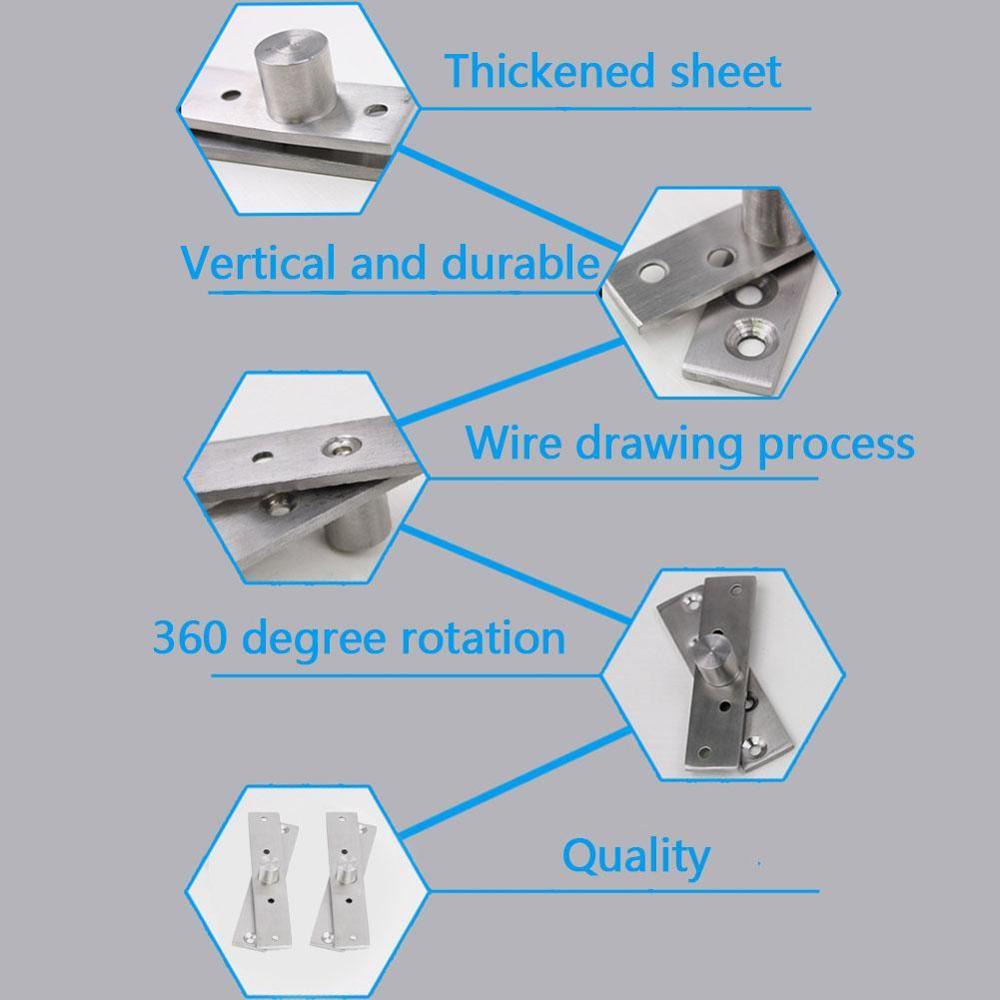 75mm Steel Pivot Wood Door Revolving Door Hinge Hardware Accessories Hinge Degree rotating 360 S5O8