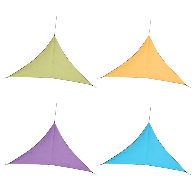 4m Outdoor Triangle Sun Shade Cloth Sail Canopy Waterproof UV Block Awning Protection Shelter for Patio Backyard Garden O15 21