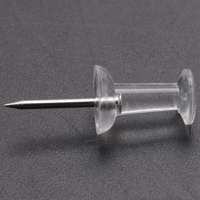 40pz puntine da disegno trasparenti puntine da disegno in acciaio scuola ufficio bacheca