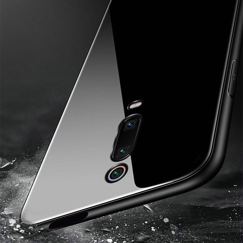 YueTuo luxury original hard mirror glass case for oppo reno 2 z reno2 renoz find X neo 9 silicone silicon back phone cover coque