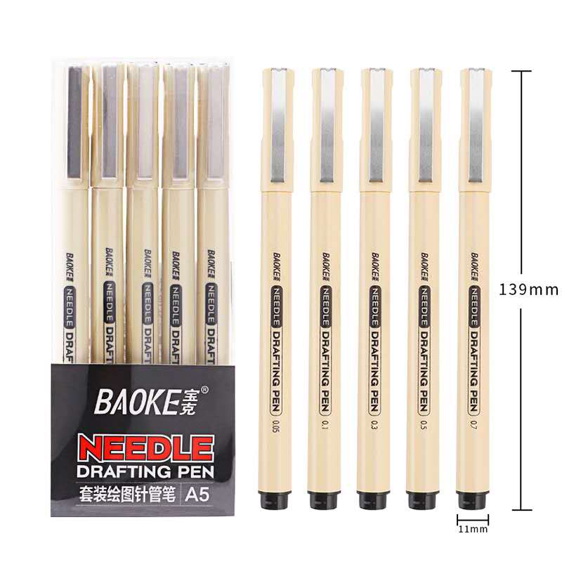 5pcs/set Micron Needle Drafing Pen Sketching drawing Pen Art Markers for Sketch sketch Lettering School Album Writing