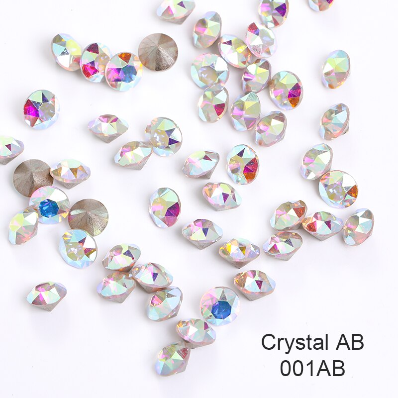 5Mm 50Pccs/Pack Jewerly Edelsteen 32 Snijden Gezichten Diamanten Ring Earring Crystal Xirius Steen K9 Kristallen Nail decoraties: Crystal AB