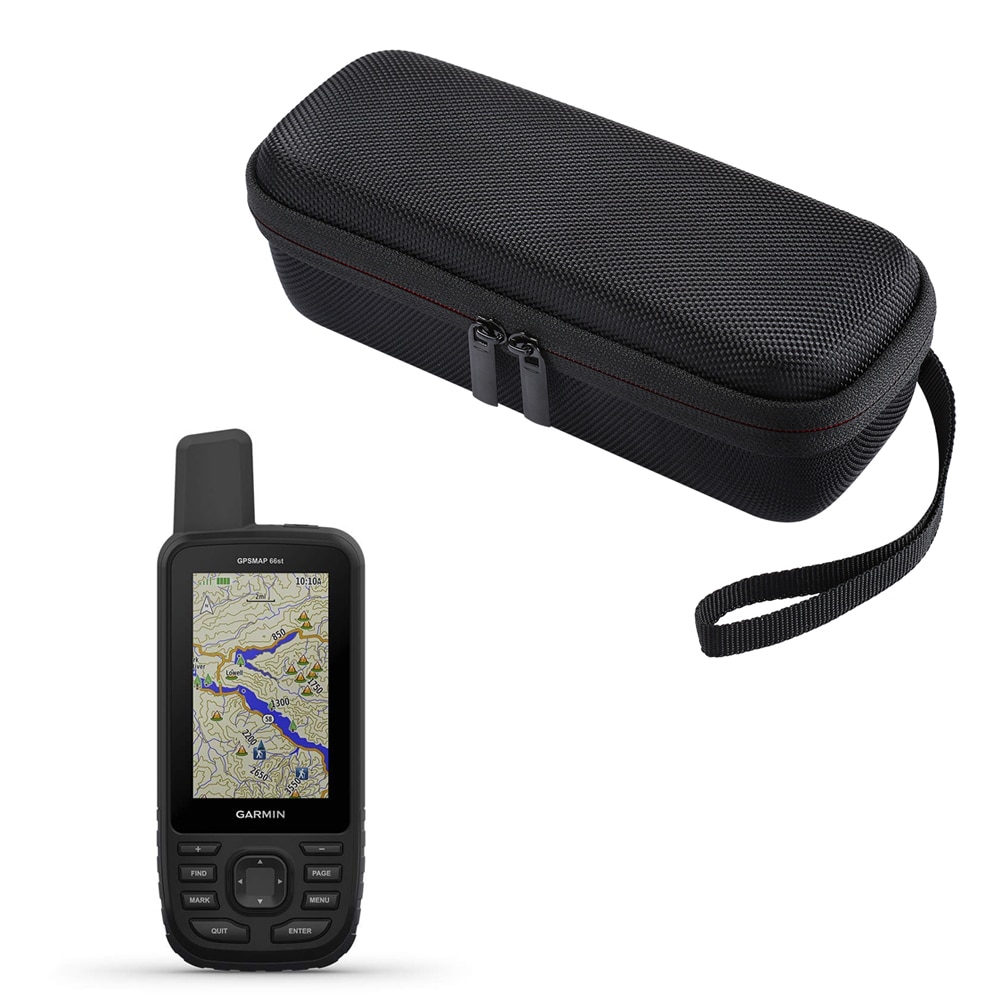 USA Gear Hard Travel Case For Garmin GPSMAP 64st - Protective GPS Holder With Storage