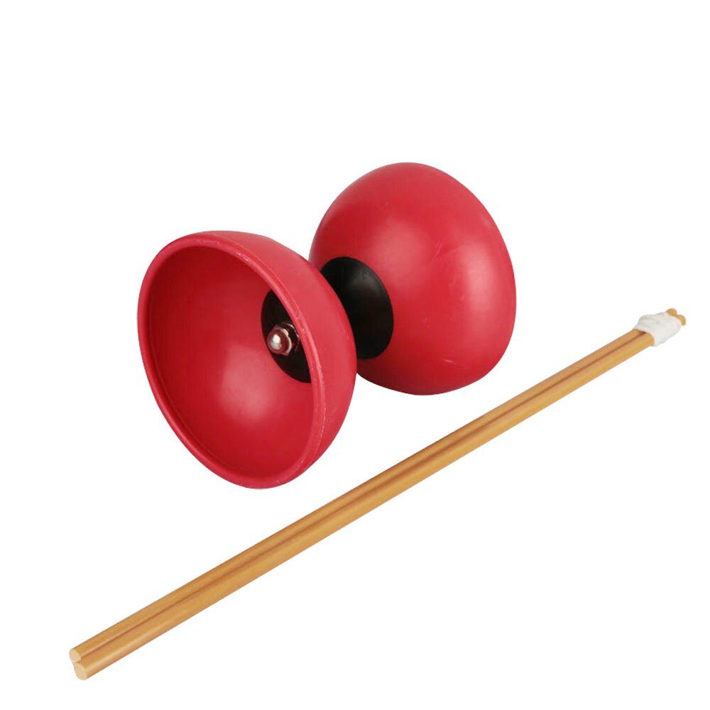 Yoyo chinois Diabolos, jeux de plein air, bâtons à roulement fixe, jouets pour enfants: Red