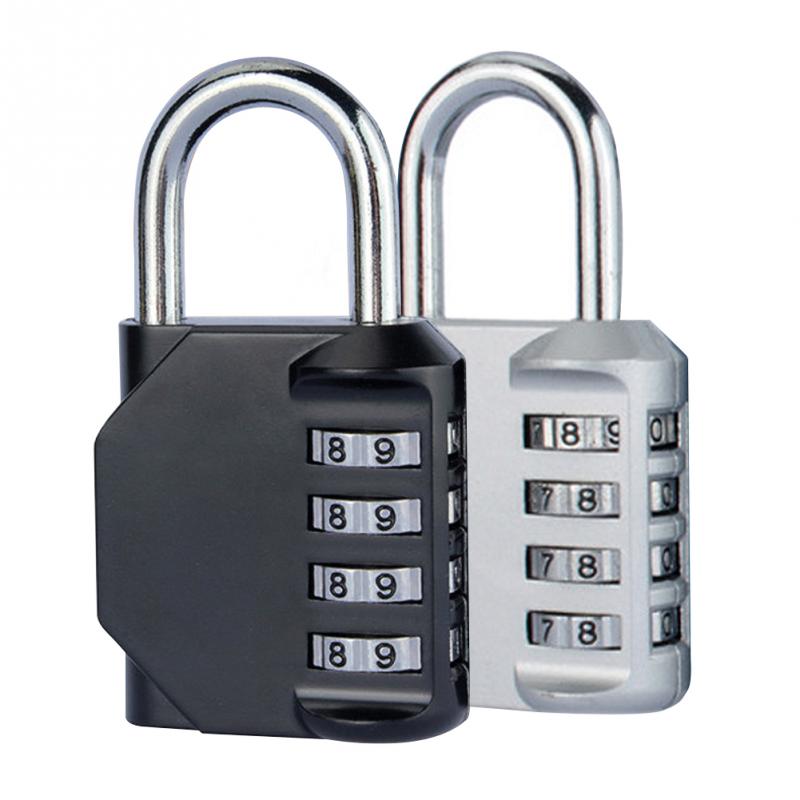 2Pcs Combination Lock 4 Digit Anti Rust Padlock Set Weatherproof Padlock Gate Gym Outdoor Storage Lock