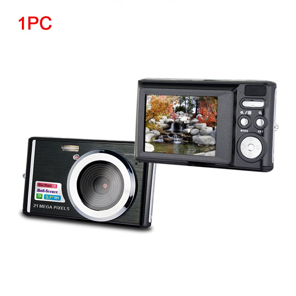 C4 draagbare anti-shake coms sensor reis gezichtsdetectie ultra dunne mini heldere hd digitale camera lcd-scherm zoom verjaardag: Zwart