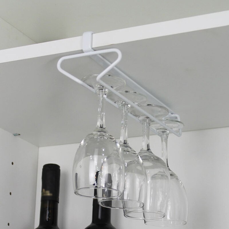 Soporte y blanco para vasos de vino, estante colgante de vidrio, tablero de madera, gancho para Pub, cocina o Bar en casa