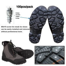 Winter 9mm 100Pcs Carbide Screw Tungsten Tire Studs Snow Spikes Anti-Slip Anti-ice for Bikes Motorcycles with Installation Tool