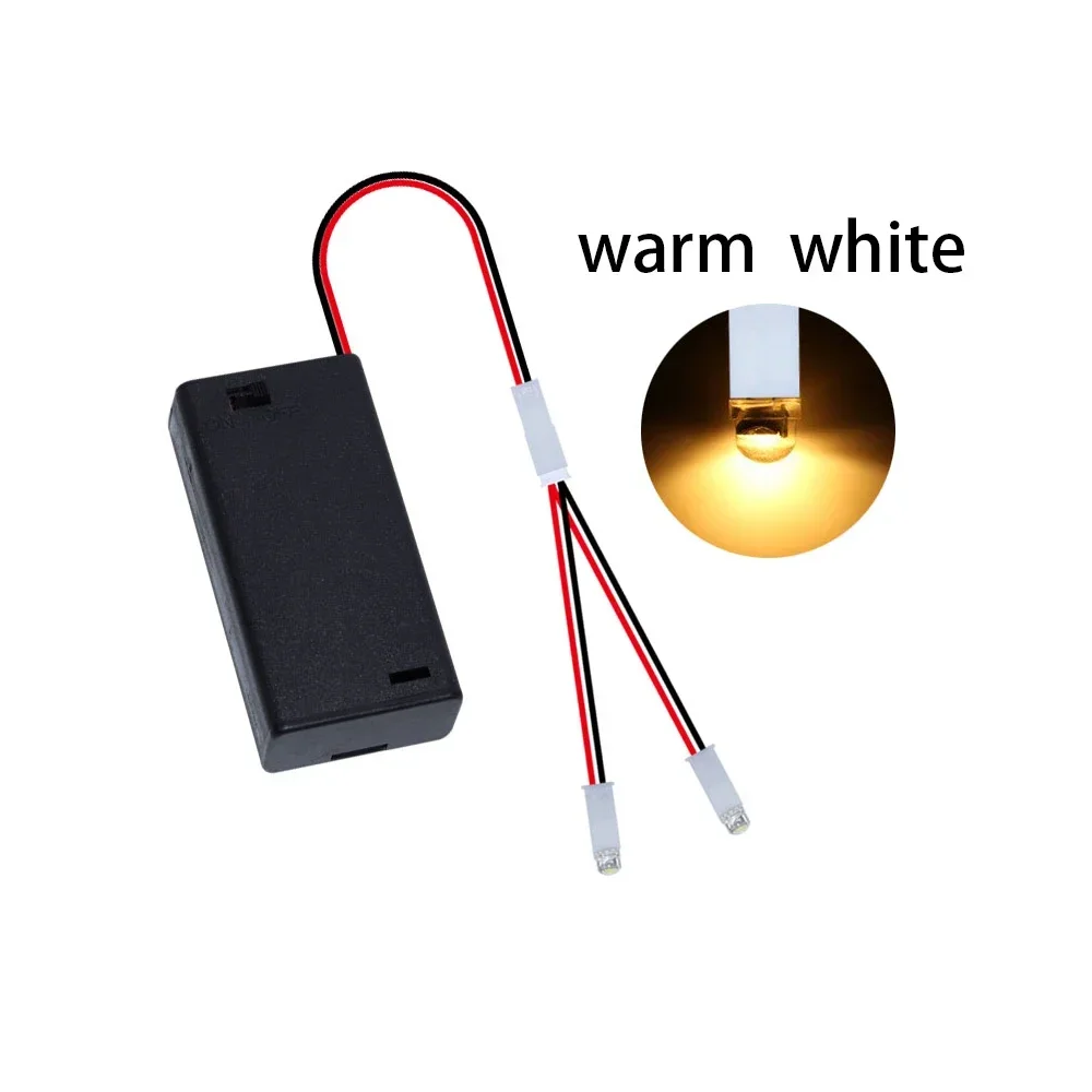 LED Lamp Beads Small Night Light No. 5 Battery Small Bulb DIY Model Light: WHITE