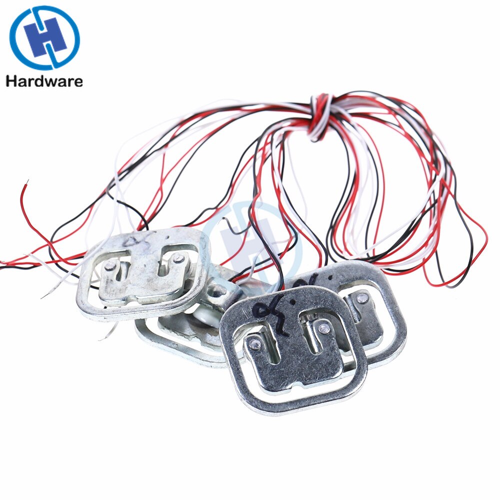 4pcs 50kg Body Load Cell Weighing Sensor Resistance Strain Half-bridge Sensors 34x34mm