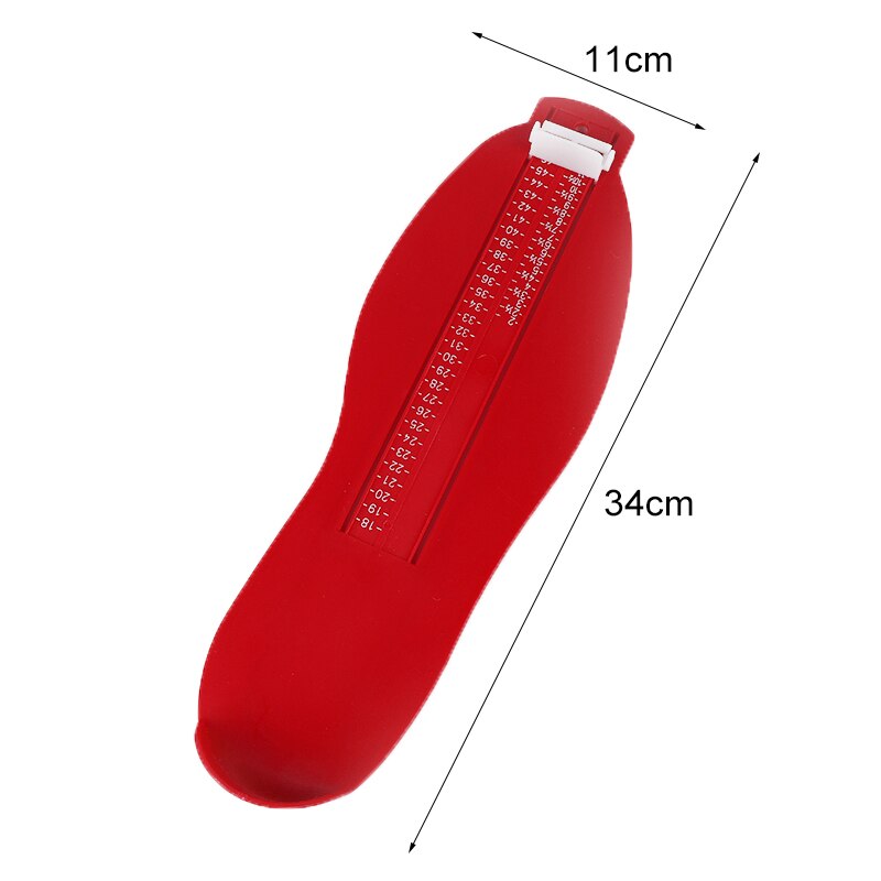 Foot Measure 4colors Gauge Kids Adults Shoes Helper 18-47Yards Foot Length Measuring Ruler Tools For Growing Children Hand Tool: red