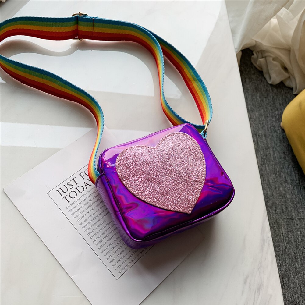 Kinderen prinses schattige messenger bags baby meisjes schoudertas handtassen: Paars 