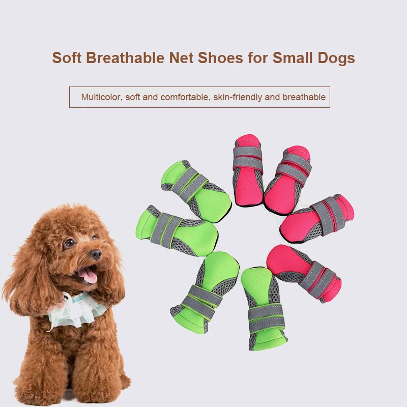 4Pcs/Set Booties Pet Dog Shoes Anti Slip Rain Boots Small Dogs Cotton Waterproof For Small Dog Clothes Pet Supplies