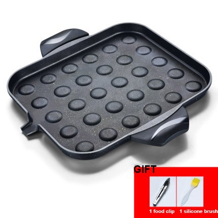 Barbecue Plate Korean Style Maifan Stone BBQ Pot Without Oil Fume Outdoor Picnic Non-Stick Cooker Iron Plate BBQ Plate: NO-4