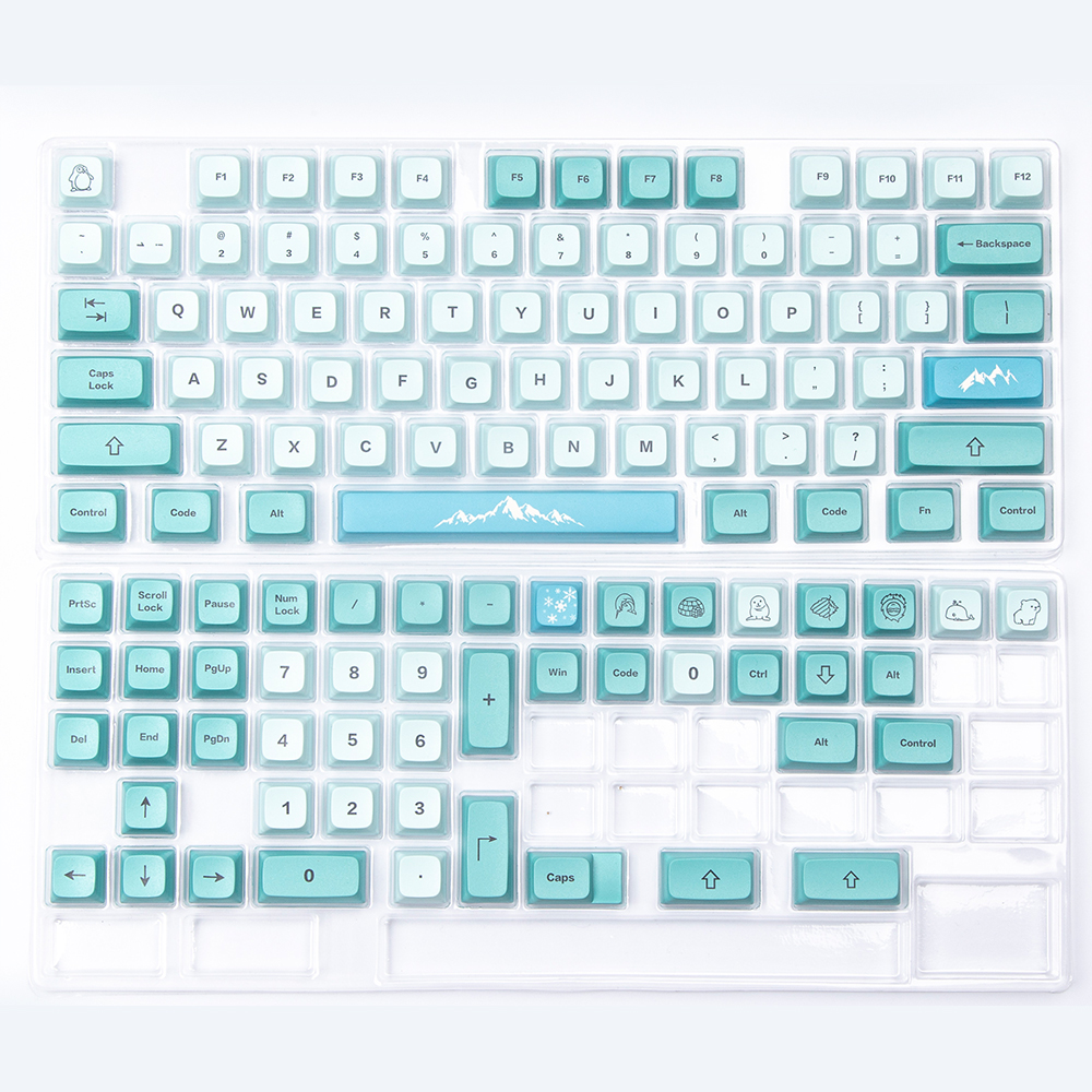 GMK Clone Iceberg 123 Keys PBT Dye Sub Keycaps XDA Profile For Cherry GMMK Pro Mechanical Keyboard 61 64 68 96 98 104 108 GMK