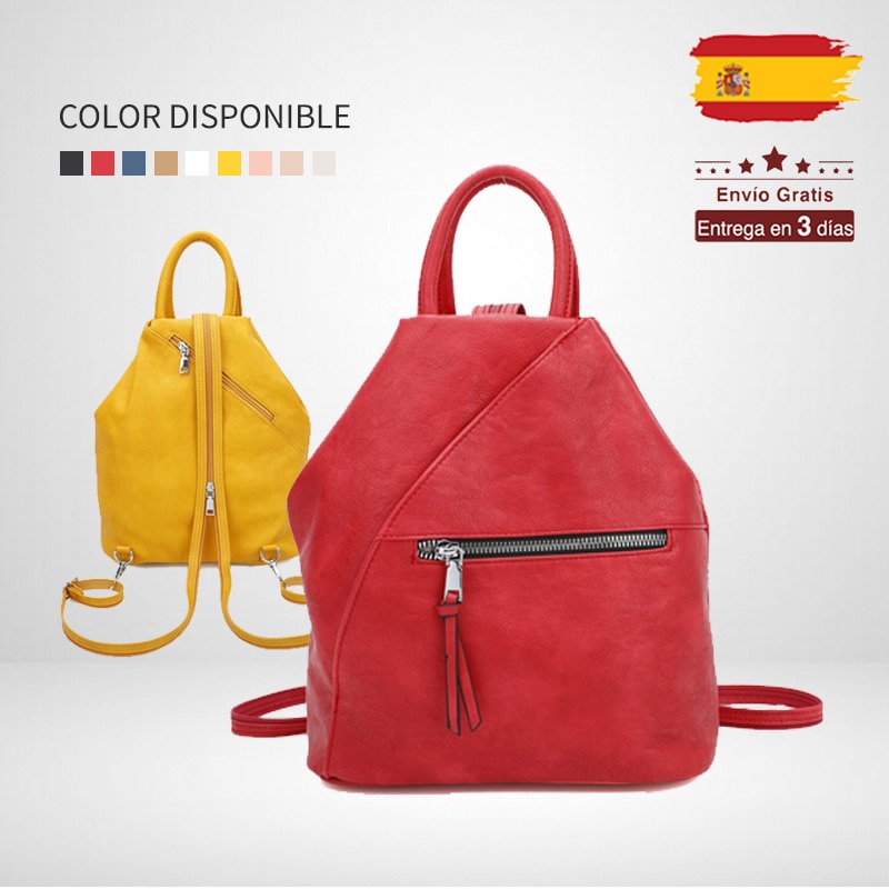 Giovanna Milano Mochila grande antirobo Bolso escolar unisex convertible en un bolso bandolera y bolsos de pecho espaciosos con bolsillos y cremallera para oficina verano viajar de famosa colores T11062