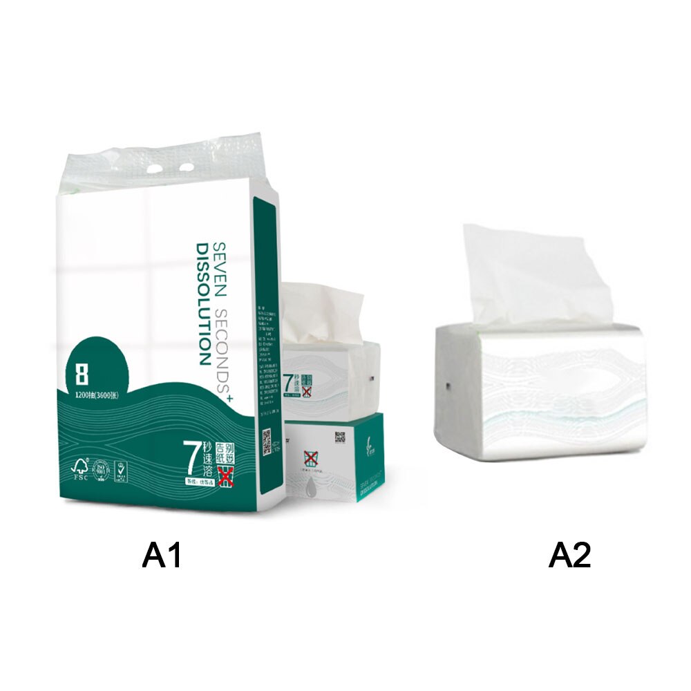 8 Zakken Tissues Papieren Zachte Primaire Houtpulp Pompen Papier 3 Lagen Toiletpapier Servet Papier Dikker Thuis Papier