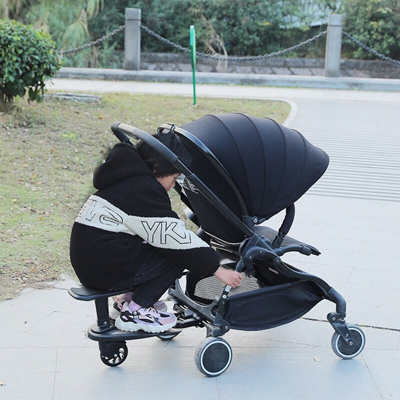 Baby Stroller Wheeled Buggy Board Kids Buggy Wheel Board Stroller Step Stand Ride On Boards Plate Detachable Seat