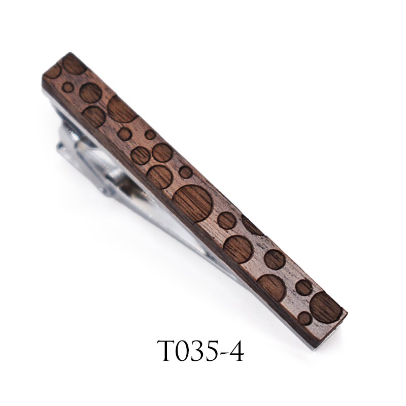 ZDJMEITRXDOOW Tie Clip Classic Style Pin Clasp Bar Wood Male Business Necktie Clip Clasp Metal Men Jewelry Tie Bar: 354