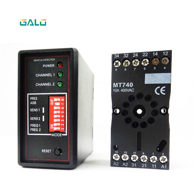 Gate vehicle access control dual two Channel Loop Detector/Inductive Loop Parking Detectors220v 110V 24V DC 12V Dc