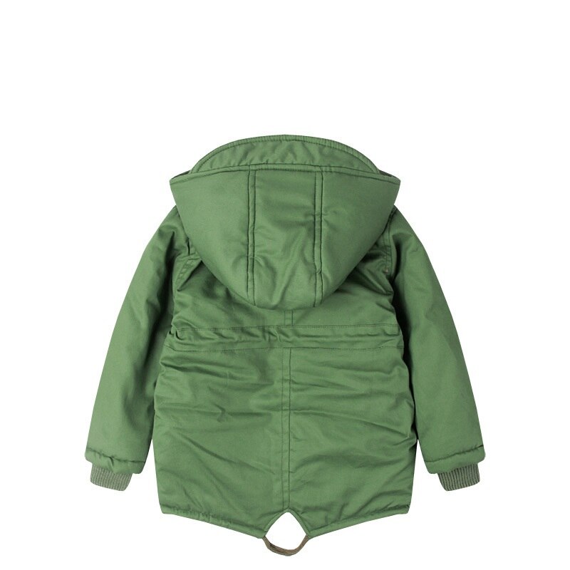 Lange stijl kinderkleding winterjas voor jongens fleece fluweel kinder jongens meisjes jas bovenkleding overalls voor kinderen