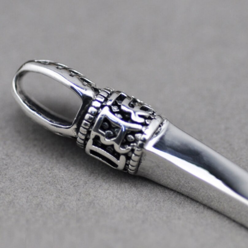 Pure Silver Thai Silver Spike 925 Silver Pendant For Men Male Vintage Body S925 Jewelry (HY)