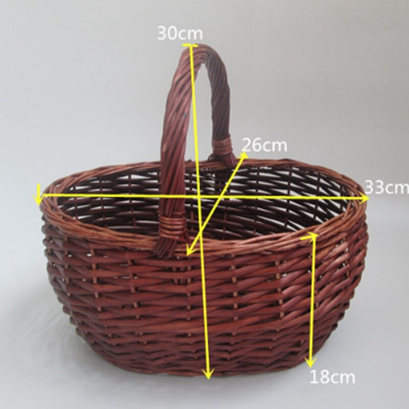 Rattan Willow Weaving Straw Bamboo Weaving Portable Egg Basket Basket Storage Basket Storage Basket