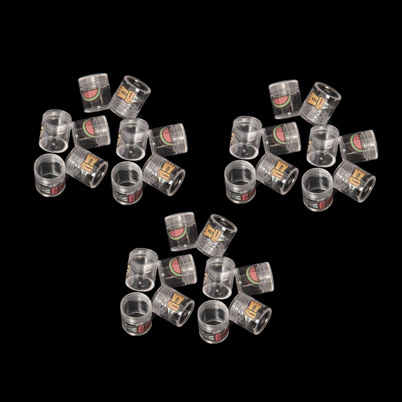 Clear Plastic Bead Storage Containers Set with 30 Pieces Transparent Bottles Storage Jars Diamond Painting Accessory Box