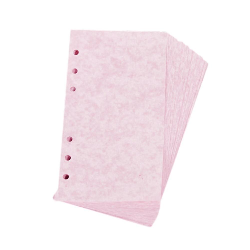 40 Sheets A5 Colorful Filler Papers Page Grid line Inside Pages Planner Filler Papers Loose-Leaf Notebook Accessories 6holes: light pink