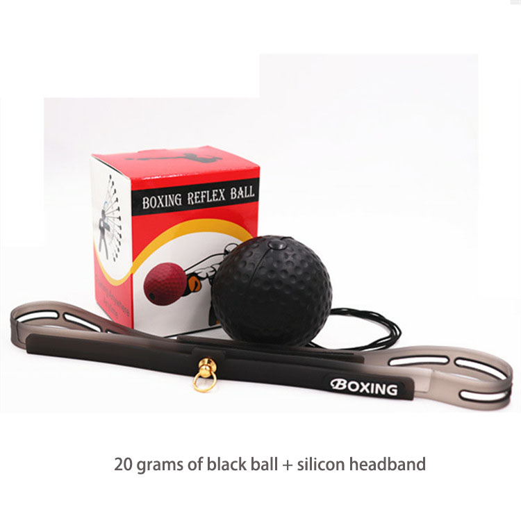 1-3ball Boxing Reflex Speed Punch Ball Muay Thai Sanda MMA Raising Reaction Hand Eye Training Gym Fitness Exercise Pu Texture: 20 grams of black