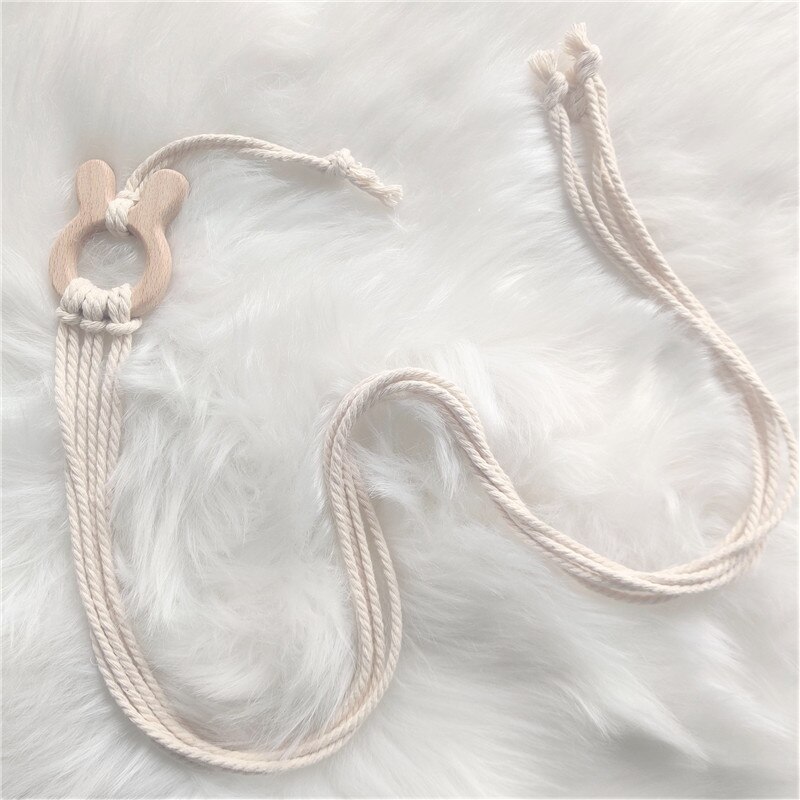 Ins Nordic Houten Baby Haar Clips Houder Katoen Touw Kids Meisjes Haarspeld Opslag Riem Foto Organizer Strip Muur Opknoping Ornament