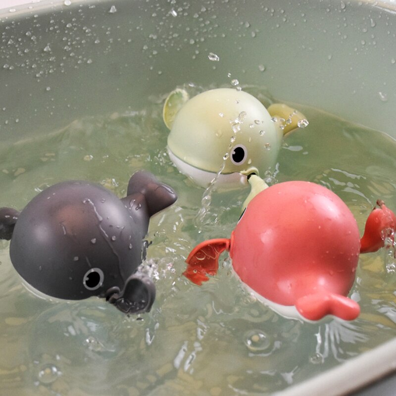 Newest Baby Bath Toys Cute Cartoon Crab Penguin Whale Baby Water Toy Infant Swim Chain Clockwork Toy For Kid