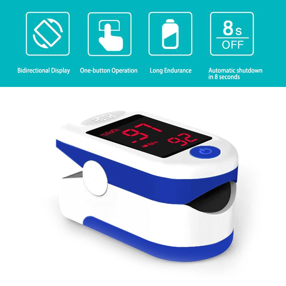 Digital Fingertip Pulse Oximeter OLED Display Blood Oxygen Sensor Saturation SpO2 Monitor Pulse Rate Measurement Meter: type B