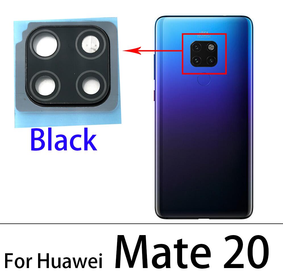 Achteruitrijcamera Glas Lens Back Camera Glass Cover Voor Huawei Mate 20 30 Pro Met Frame: Mate 20 Black