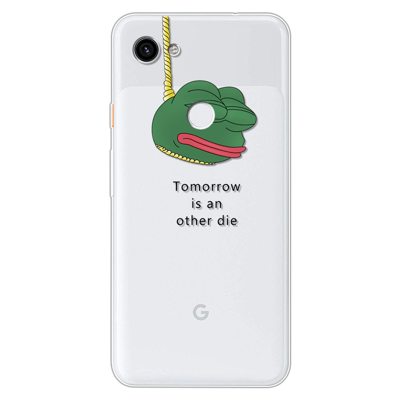 Voor Google Pixel 3a Case Coque Soft Clear Tpu Cool Grappige Kikker Patroon Cover Capa Voor Google Pixel 3a Xl telefoon Geval Cartoon Leuke: For Pixel 3a XL / qwdiao