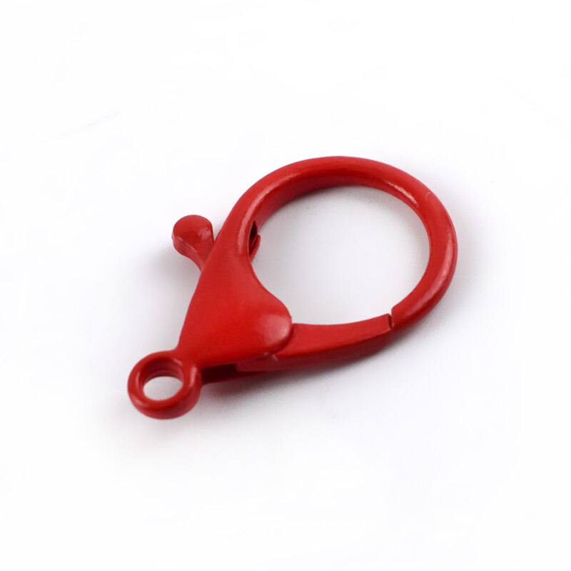 20/40 stuks 35mm kreeftengespen kleurrijke sleutelhanger veerhaak hondenhalsband gespen sleutelhanger handtas hanger decoratie  bf281: 35mm-20 stuks / Rood